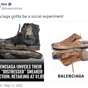 バレンシアガ、ボロボロの新作スニーカーを22万円超で発売し「社会実験」だと話題に