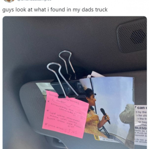 娘が父親のトラックで見つけたメモの内容とは？ 「娘への愛情しか感じられない」「なんて可愛いお父さんなの」