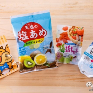 【熱中対策】酷暑に立ち向かう『いっぷう変わった塩分チャージ食品 4種食べ比べ』ほろりす塩飴/梅塩トマト/天塩の塩あめ キウイ&レモン/熱中対策ゼリー サイダー味