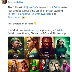 妄想版Netflix実写映画『ゼルダの伝説』をマジネタだと勘違いしてしまった人が多数いた模様
