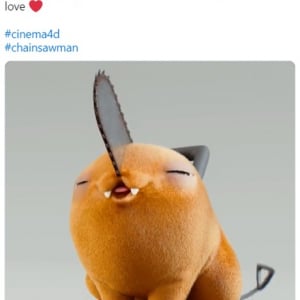 チリの3Dアーティストが作ったポチタが話題 「『チェンソーマン』をピクサーが手掛けたらこうなる」「怖いくらい可愛いぞ」