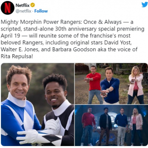 Netflixが『パワーレンジャー』30周年記念番組を発表 「俳優さんたちもいまや全員50代なのかな」「90年代に子どもだった人が嬉し泣きする番組」