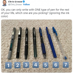 「あなたならどのボールペンを選ぶ？」という質問で盛り上がるTwitterユーザー