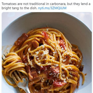 ニューヨーク・タイムズ紙が掲載したカルボナーラのレシピにモノ申す人が続出 「アメリカ人らしいレシピだな」「デマを拡散してはいけない」