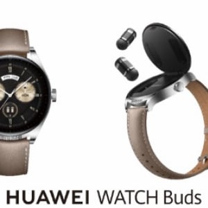 スマートウォッチとワイヤレスイヤホンの二役をこなす『HUAWEI WATCH Buds』