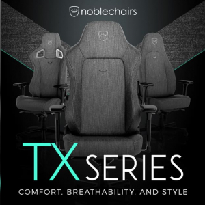 noblechairsからファブリック素材使用のゲーミングチェア「TXシリーズ」が4月6日に発売