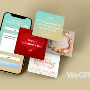 簡単操作でお祝いカードを作成・シェア！デジタルギフトメッセージサービス「WeGREET」