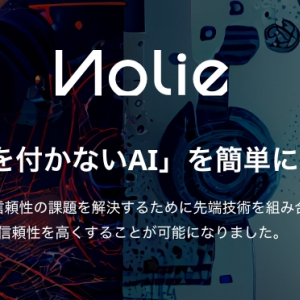 GPT-4を自社専用に。嘘をつかない情報特化型自然会話AI作成サービス「Nolie」