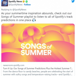 Spotifyが今年の夏にヒットしそうな曲を予想して公開