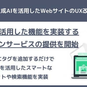 既存のWebサイトに生成AI活用の機能を簡単実装。UXソリューションに新オプションサービス