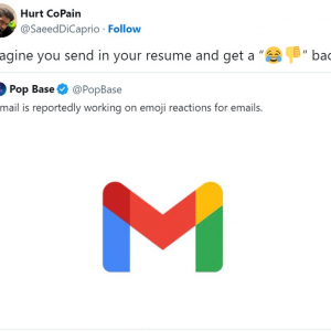 絵文字リアクション機能がGmailにも追加されるかもよ!? →就活のお断りメールがこんな絵文字だけだったら？