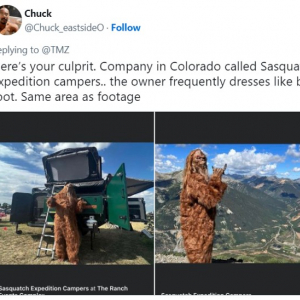 米コロラド州で撮影されたビッグフットの正体は地元キャンピングトレーラー会社の経営者!?