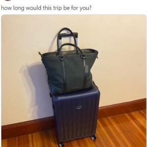 この荷物の量だと旅行何日分？