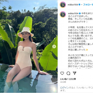 矢野未希子、スタイル抜群な水着ショットで37歳誕生日を報告！「いつも応援してくれる皆さんのおかげです」
