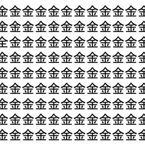 【脳トレ】「金」の中に紛れて1つ違う文字がある！？あなたは何秒で探し出せるかな？？【違う文字を探せ！】