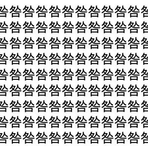 【脳トレ】「咎」の中に紛れて1つ違う文字がある！？あなたは何秒で探し出せるかな？？【違う文字を探せ！】