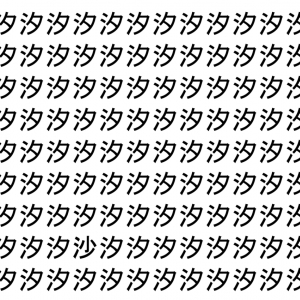 【脳トレ】「汐」の中に紛れて1つ違う文字がある！？あなたは何秒で探し出せるかな？？【違う文字を探せ！】