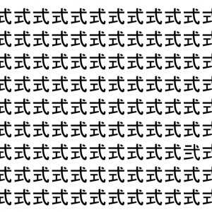 【脳トレ】「式」の中に紛れて1つ違う文字がある！？あなたは何秒で探し出せるかな？？【違う文字を探せ！】