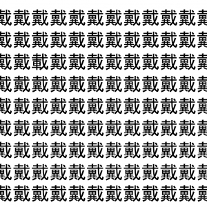 【脳トレ】「戴」の中に紛れて1つ違う文字がある！？あなたは何秒で探し出せるかな？？【違う文字を探せ！】