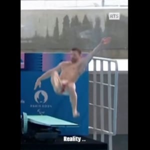 想定外の飛び込み演技を披露したオリンピックのフランス代表選手が話題