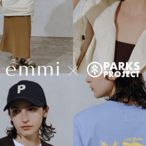 「emmi × PARKS PROJECT」2度目となるコラボコレクション3型を発売