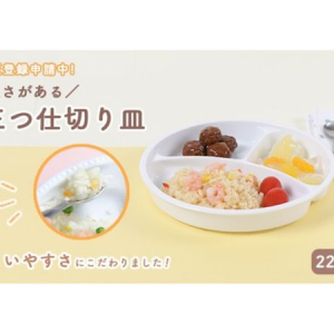 子ども向け陶磁器製の仕切り皿が登場。深さがあるから料理の味が混ざらない