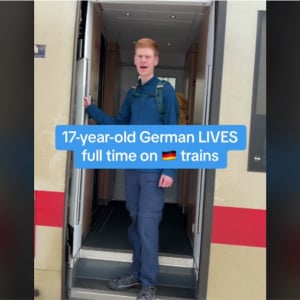 電車で生活するドイツの17歳がヨーロッパで注目集める