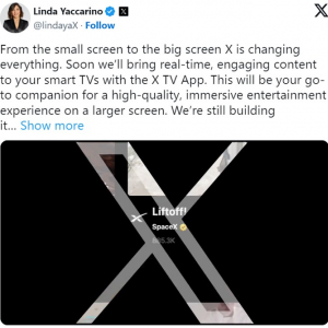 XのCEOがテレビ向け動画アプリ「X TV App」を発表、近々提供開始へ
