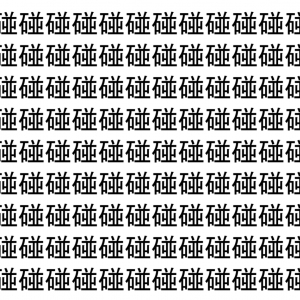 【脳トレ】「碰」の中に紛れて1つ違う文字がある！？あなたは何秒で探し出せるかな？？【違う文字を探せ！】