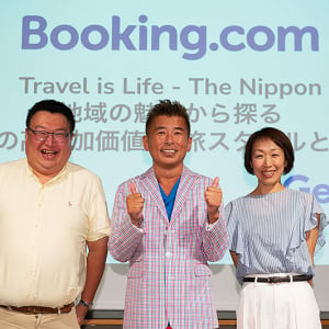 Booking.com ブッキング ドットコム 国内 宿泊施設 8月予約が最大35％オフ！ 勝俣州和と鳥海高太朗が2024夏旅トレンドと地方ローカル旅の魅力を語る