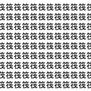 【脳トレ】「筏」の中に紛れて1つ違う文字がある！？あなたは何秒で探し出せるかな？？【違う文字を探せ！】