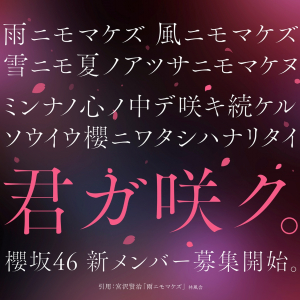 櫻坂46、新メンバーオーディション開催決定　オーディションティザー映像も公開