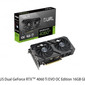 ASUSが新型ビデオカード「DUAL-RTX4060TI-O16G-EVO」を発表！デュアルファンでパワフルかつコンパクトに