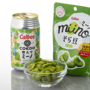 Calbee×COEDO！ヘルシーなスナック菓子「miino」に合うビール「飲んでミーノ」誕生