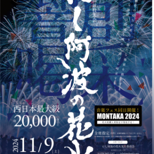 【徳島県】「第三回にし阿波の花火」11/9開催！徳島をお得に楽しめるフェリーのキャンペーンも