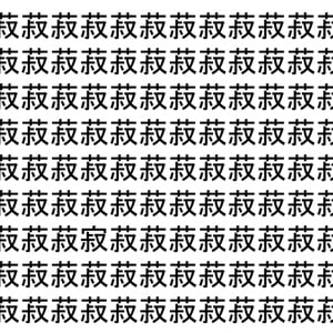 【脳トレ】「菽」の中に紛れて1つ違う文字がある！？あなたは何秒で探し出せるかな？？【違う文字を探せ！】