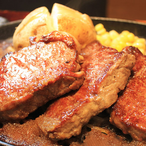 ステーキ宮 1日限定20食 サーロイン ロース ヒレ 新・宮の肉三昧 2490円！ プラス250円で復刻焼き飯チェンジ！ 12/8まで アトム感謝祭　5万円 旅行券が当たるチャンスも