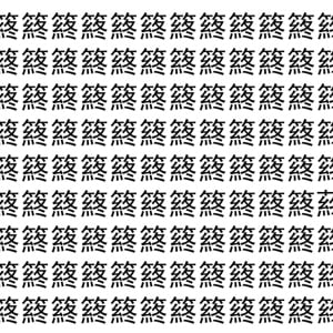 【脳トレ】「䈺」の中に紛れて1つ違う文字がある！？あなたは何秒で探し出せるかな？？【違う文字を探せ！】