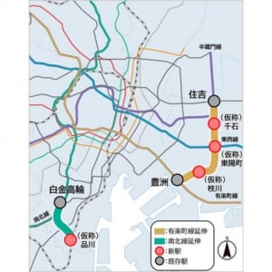 東京メトロ、有楽町線・南北線の延伸工事に着手へ！約20分の豊洲―住吉間が約9分に短縮、さらに品川には地下鉄駅が誕生！詳しく解説