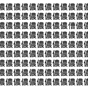 【脳トレ】「儂」の中に紛れて1つ違う文字がある！？あなたは何秒で探し出せるかな？？【違う文字を探せ！】