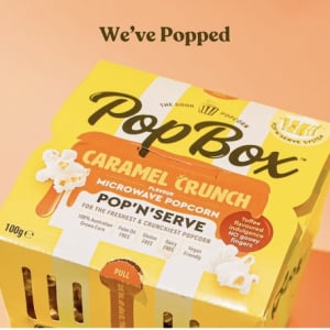 レンジでできるオージーポップコーン「PopBox」に、「CARAMEL CRUNCH」新登場！