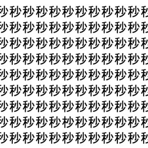 【脳トレ】「秒」の中に紛れて1つ違う文字がある！？あなたは何秒で探し出せるかな？？【違う文字を探せ！】