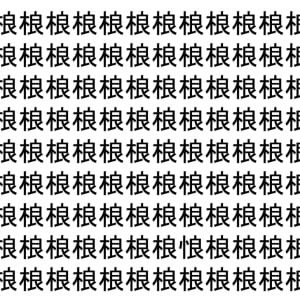 【脳トレ】「桹」の中に紛れて1つ違う文字がある！？あなたは何秒で探し出せるかな？？【違う文字を探せ！】