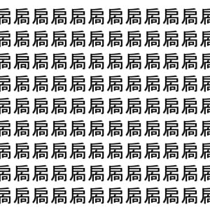 【脳トレ】「扄」の中に紛れて1つ違う文字がある！？あなたは何秒で探し出せるかな？？【違う文字を探せ！】