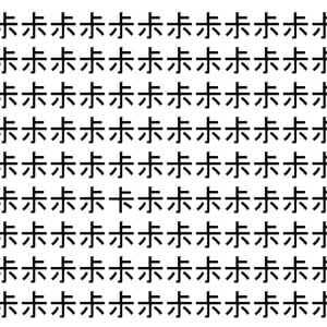 【脳トレ】「尗」の中に紛れて1つ違う文字がある！？あなたは何秒で探し出せるかな？？【違う文字を探せ！】