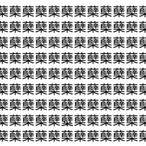 【脳トレ】「蘖」の中に紛れて1つ違う文字がある！？あなたは何秒で探し出せるかな？？【違う文字を探せ！】