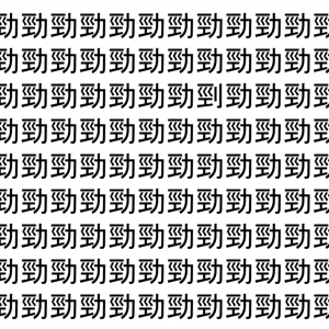 【脳トレ】「勁」の中に紛れて1つ違う文字がある！？あなたは何秒で探し出せるかな？？【違う文字を探せ！】