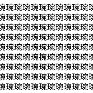 【脳トレ】「琬」の中に紛れて1つ違う文字がある！？あなたは何秒で探し出せるかな？？【違う文字を探せ！】