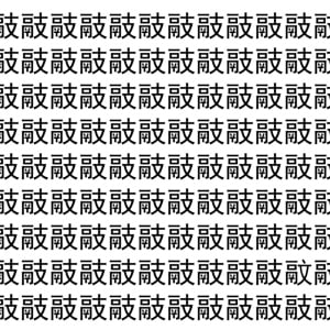 【脳トレ】「䰙」の中に紛れて1つ違う文字がある！？あなたは何秒で探し出せるかな？？【違う文字を探せ！】