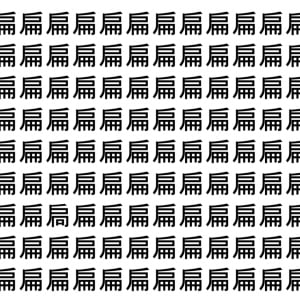 【脳トレ】「扁」の中に紛れて1つ違う文字がある！？あなたは何秒で探し出せるかな？？【違う文字を探せ！】